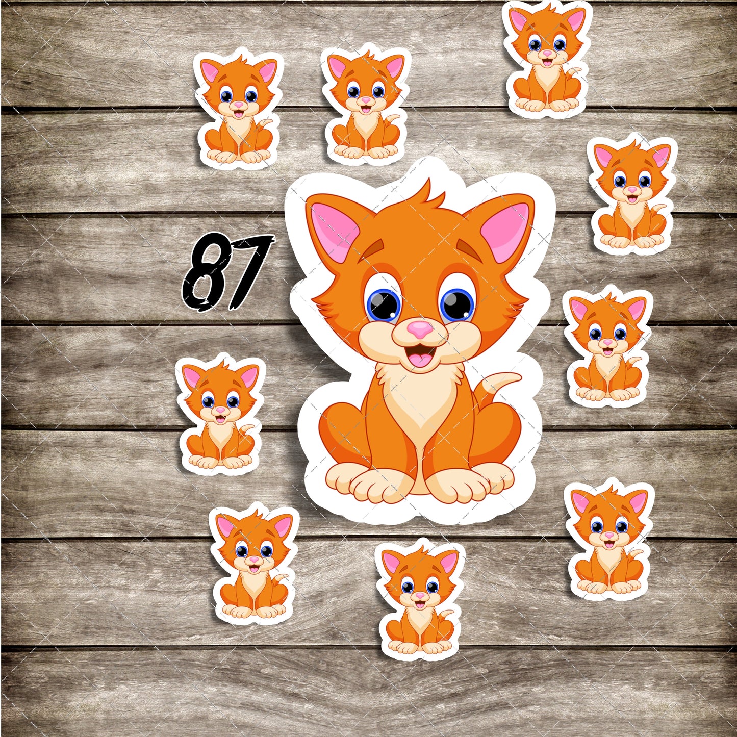Animal cat, Kitten, mini Stickers, | Cute, Funny decal For Laptop, Phone, Case, Decoration, personalizing journals, water bottles