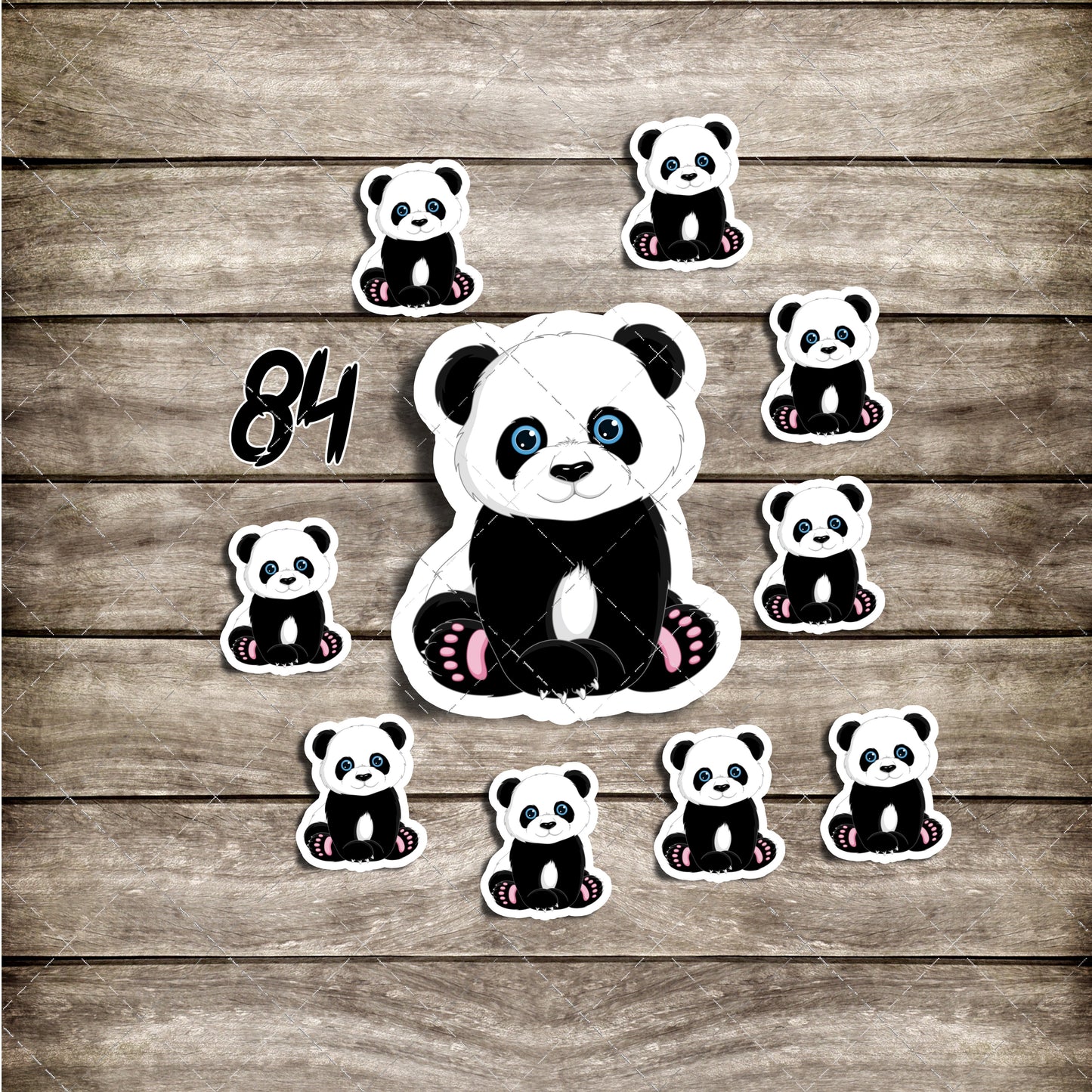 Animal Baby Panda , mini Stickers, | Cute, Funny decal For Laptop, Phone, Case, Decoration, personalizing journals, water bottles