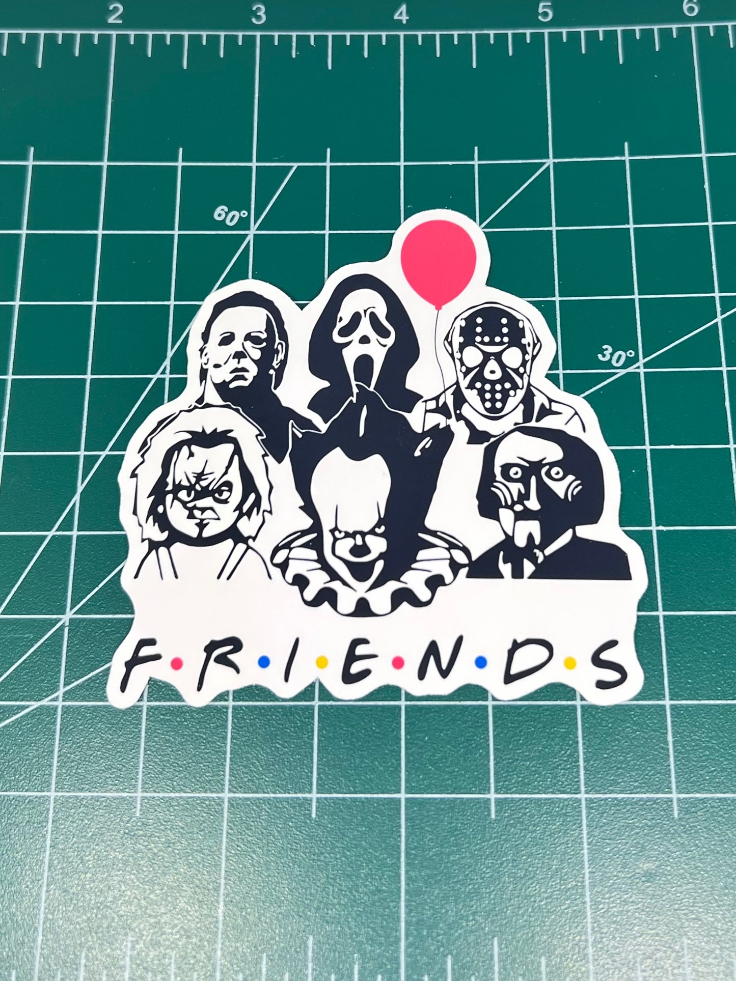 Bundle Horror Movie Villains Decals, Stickers,Cute, Funny decal For Laptop, Phone, Case, Decoration, personalizing journals, water bottles