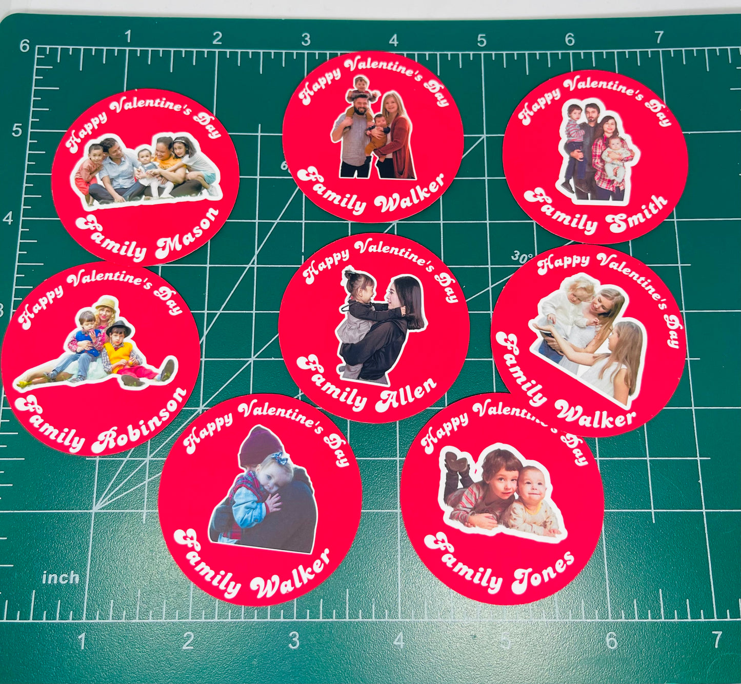 Personalized Family Valentine's Day Stickers,Cute, Funny decal For Laptop, Phone, Case, Decoration, personalizing journals, water bottles