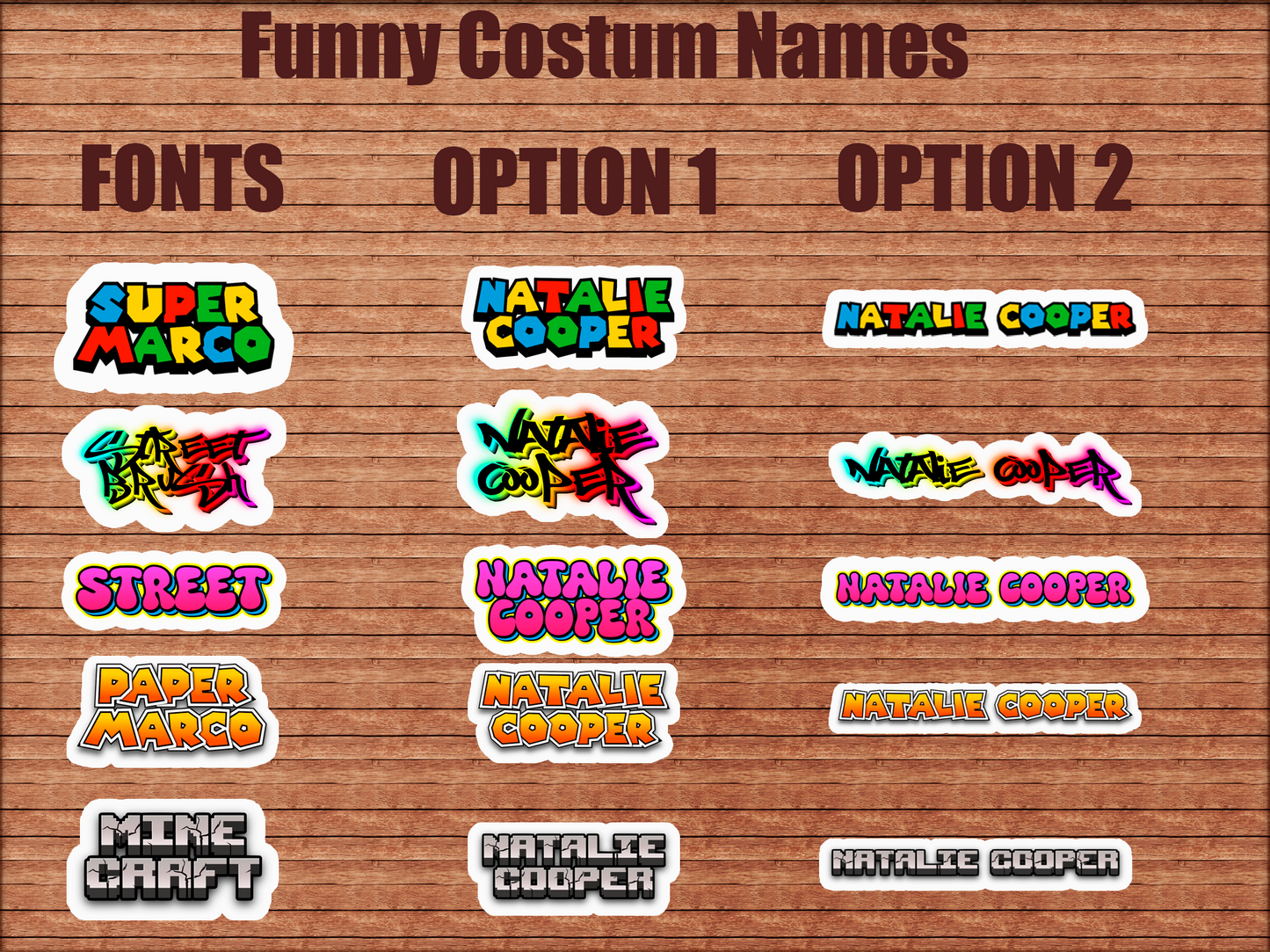 Costum Name Stickers/Cute, Funny decal For Laptop, Phone, Case, Decoration, personalizing journals, water bottles