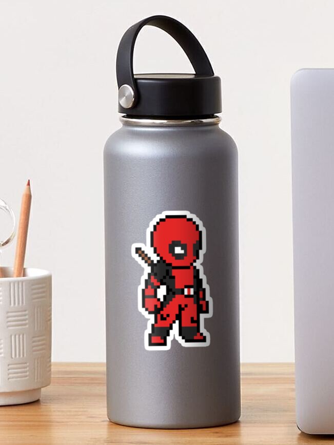 Pixel DeadPool, Marvel, mini Stickers, | Cute, Funny decal For Laptop, Phone, Case, Decoration, personalizing journals, water bottles