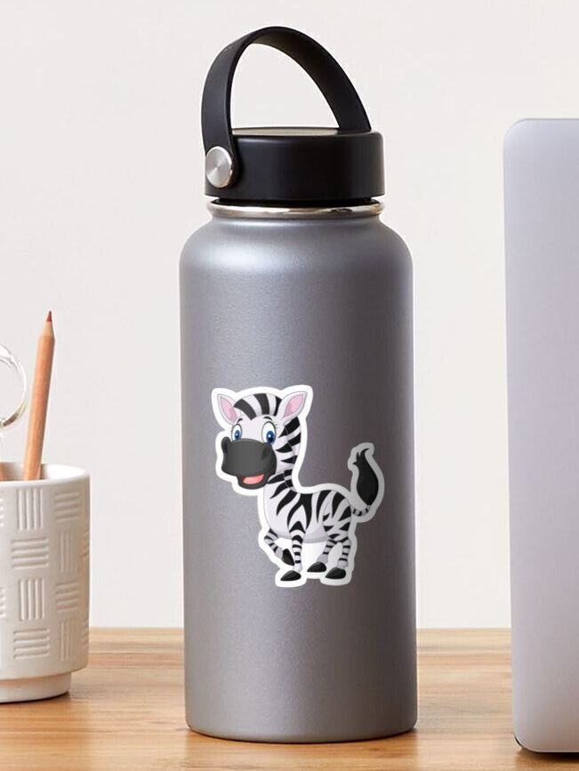 Animal Cartoon zebra , mini Stickers, | Cute, Funny decal For Laptop, Phone, Case, Decoration, personalizing journals, water bottles