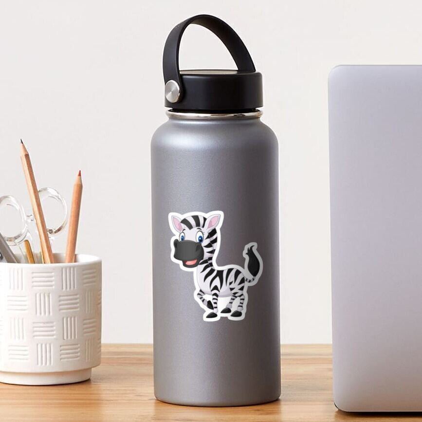 Animal Cartoon zebra , mini Stickers, | Cute, Funny decal For Laptop, Phone, Case, Decoration, personalizing journals, water bottles