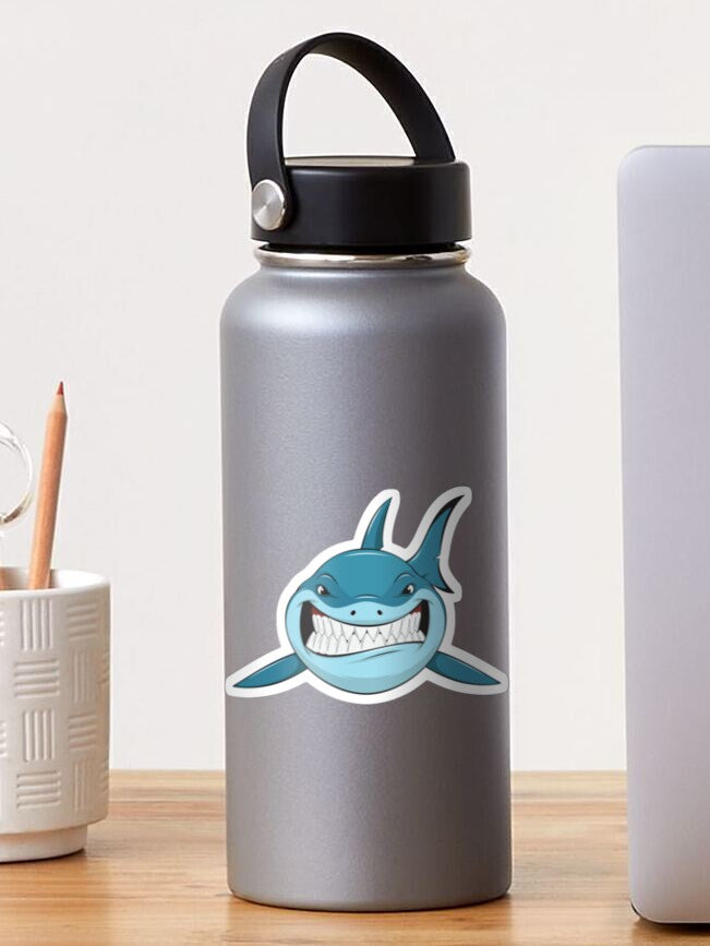 Animal Shark Cartoon, mini Stickers, | Cute, Funny decal For Laptop, Phone, Case, Decoration, personalizing journals, water bottles