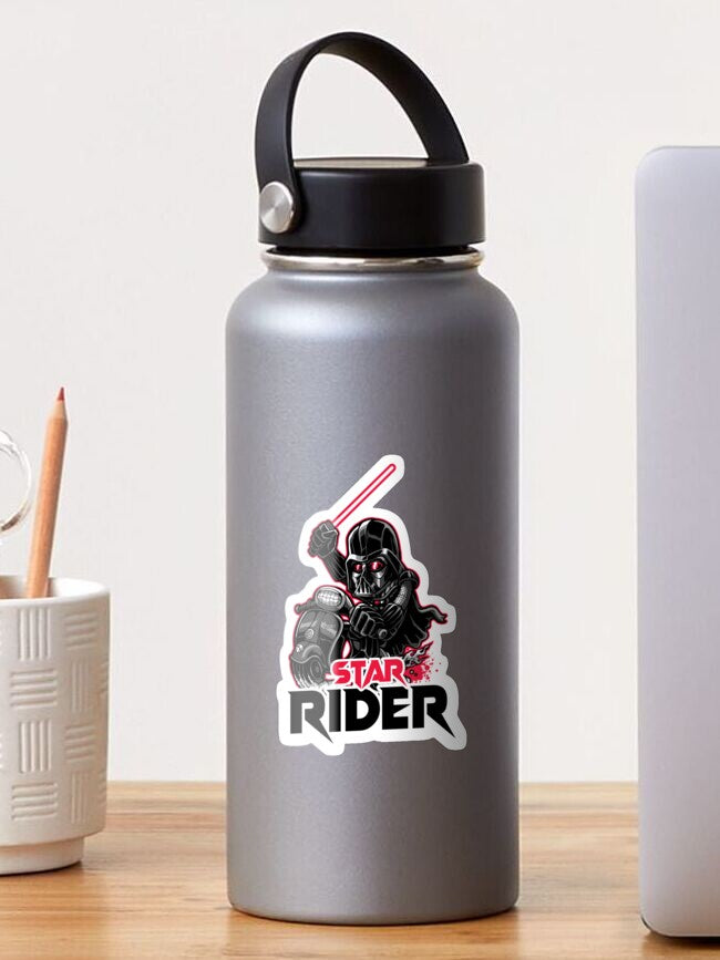 Star Rider (136), Cute, Funny Sticker For Laptop, Phone, Case, Decoration, personalizing journals, water bottles