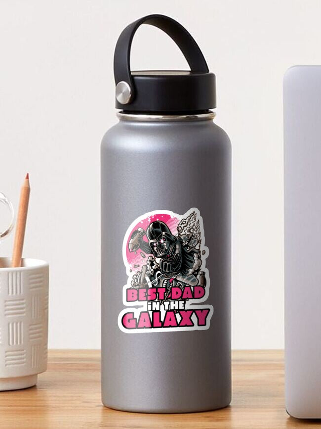 Best Dad In The Galaxy (137), Cute, Funny Sticker For Laptop, Phone, Case, Decoration, personalizing journals, water bottles