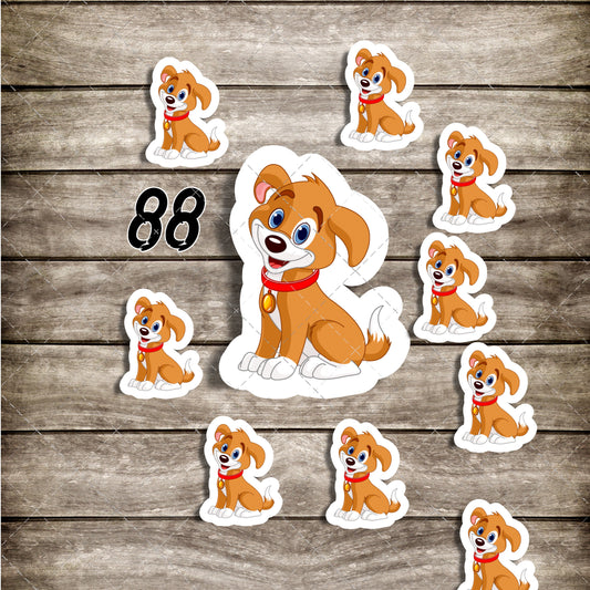 Animal Dog Puppy, mini Stickers, | Cute, Funny decal For Laptop, Phone, Case, Decoration, personalizing journals, water bottles