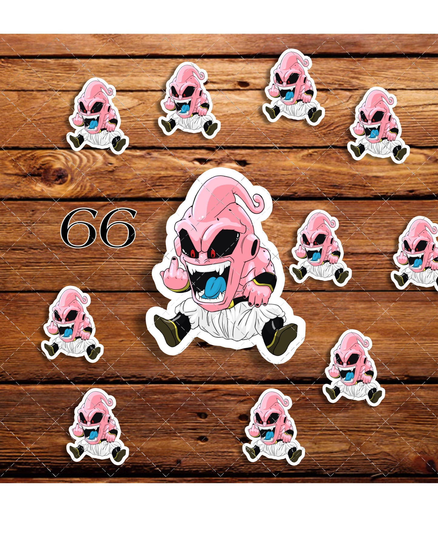 Majin Buu, Dragon Ball, mini Stickers, | Cute, Funny decal For Laptop, Phone, Case, Decoration, personalizing journals, water bottles