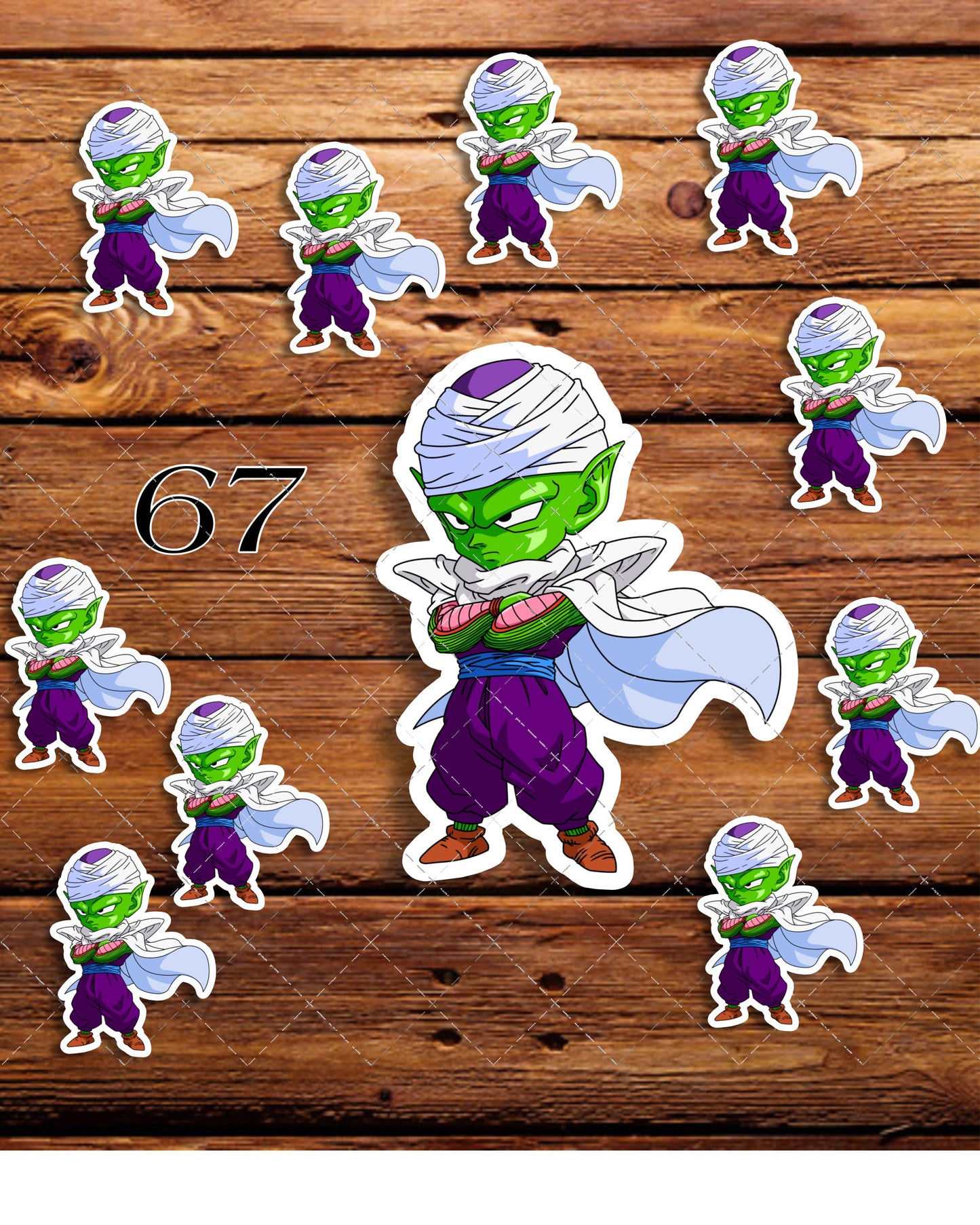 Piccolo, Dragon Ball, mini Stickers, | Cute, Funny decal For Laptop, Phone, Case, Decoration, personalizing journals, water bottles