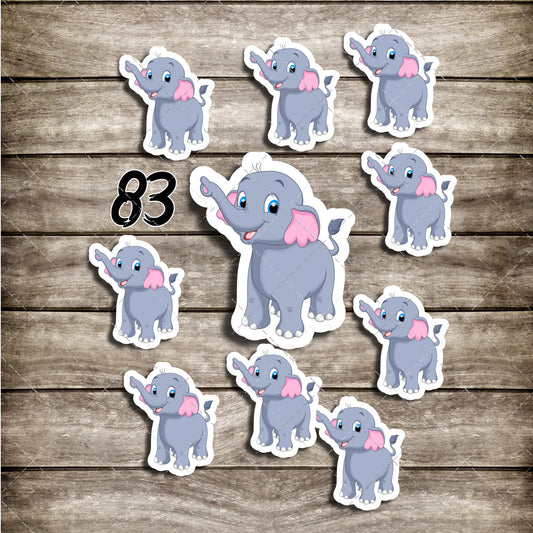 Animal Baby Elephant , mini Stickers, | Cute, Funny decal For Laptop, Phone, Case, Decoration, personalizing journals, water bottles