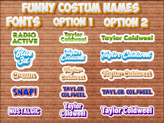 Costum Name Stickers/Cute, Funny decal For Laptop, Phone, Case, Decoration, personalizing journals, water bottles