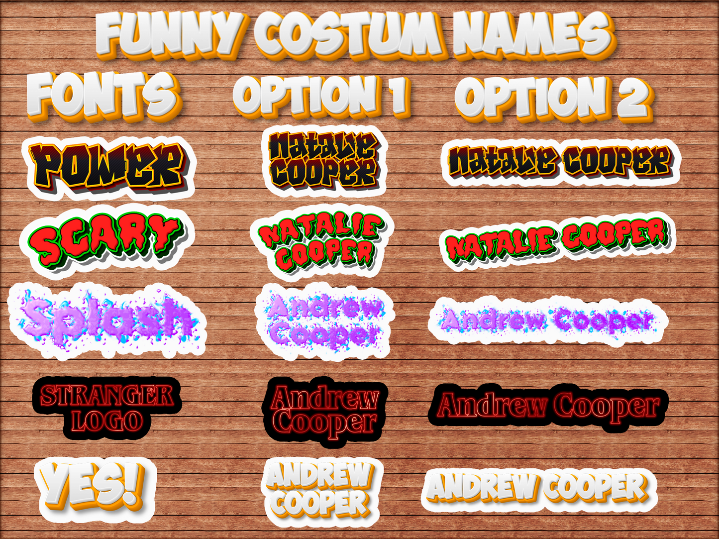 Costum Name Stickers/Cute, Funny decal For Laptop, Phone, Case, Decoration, personalizing journals, water bottles