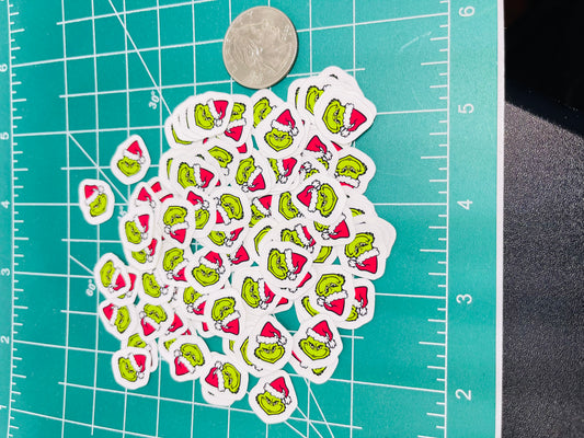 The Grinch Stickers, | Cute, Funny Sticker For Laptop, Phone, Case, Decoration, personalizing journals, water bottles