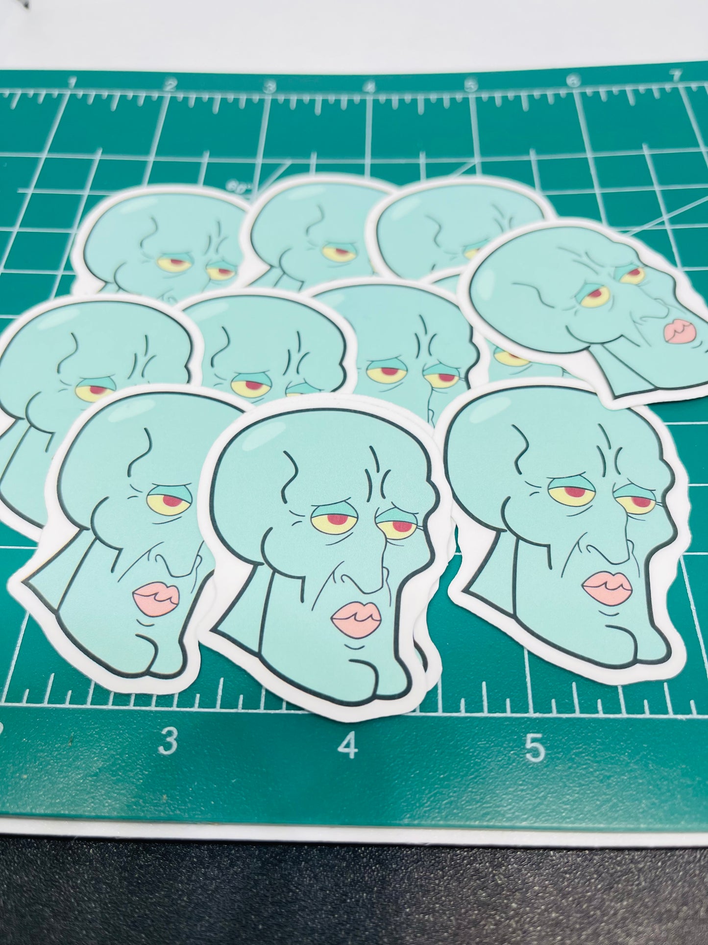 Handsome Squidward, spongebob mini Stickers, | Cute, Funny decal For Laptop, Phone, Case, Decoration, personalizing journals, water bottles