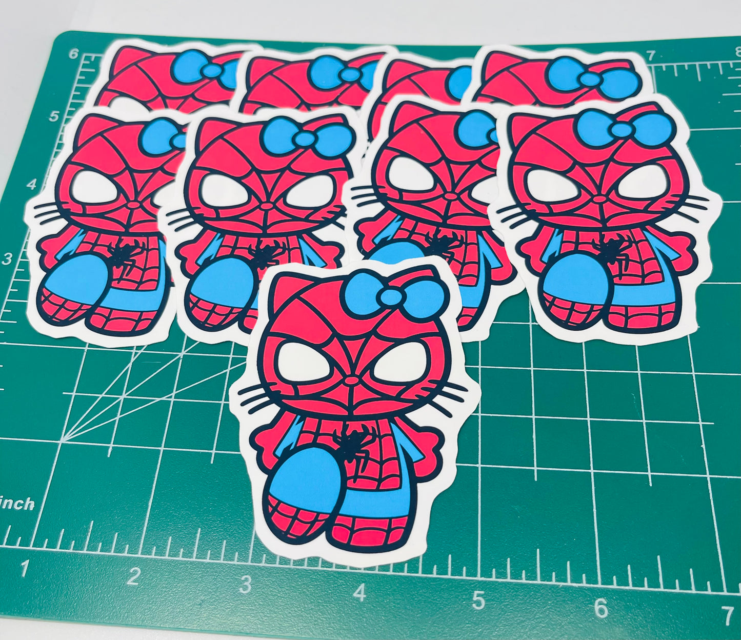 Hello Kitty, Spiderman Costume mini Stickers, | Cute, Funny decal For Laptop, Phone, Case, Decoration, personalizing journals, water bottles