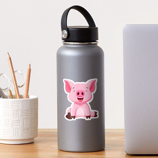 Animal Pig Cartoon, mini Stickers, | Cute, Funny decal For Laptop, Phone, Case, Decoration, personalizing journals, water bottles