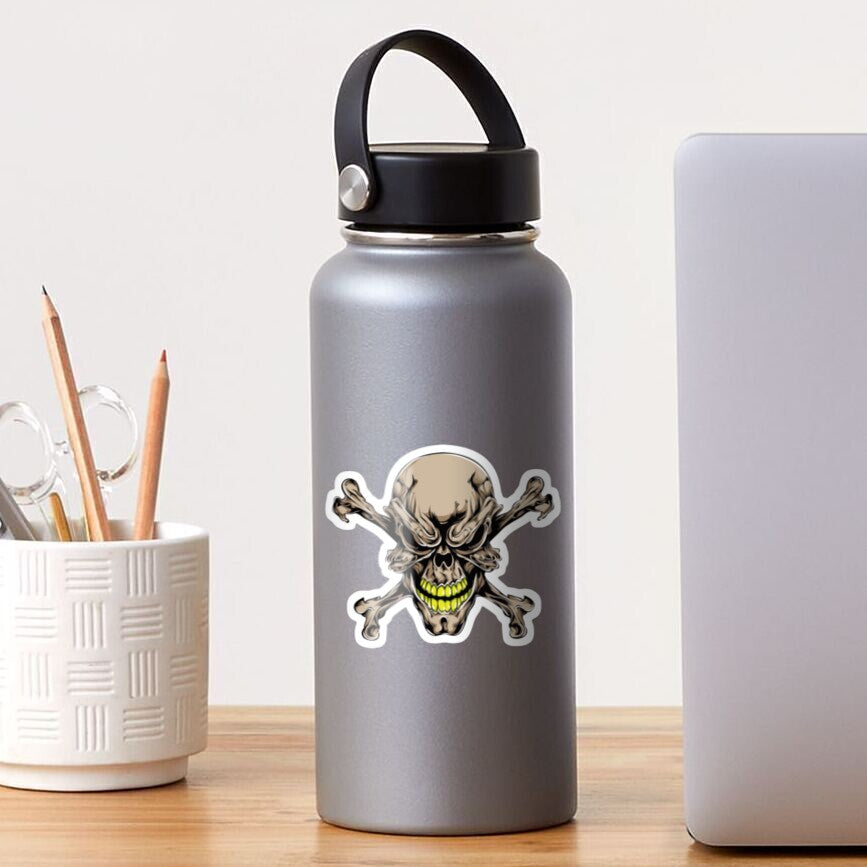 Mad skull, (100), mini Stickers, | Cute, Funny decal For Laptop, Phone, Case, Decoration, personalizing journals, water bottles