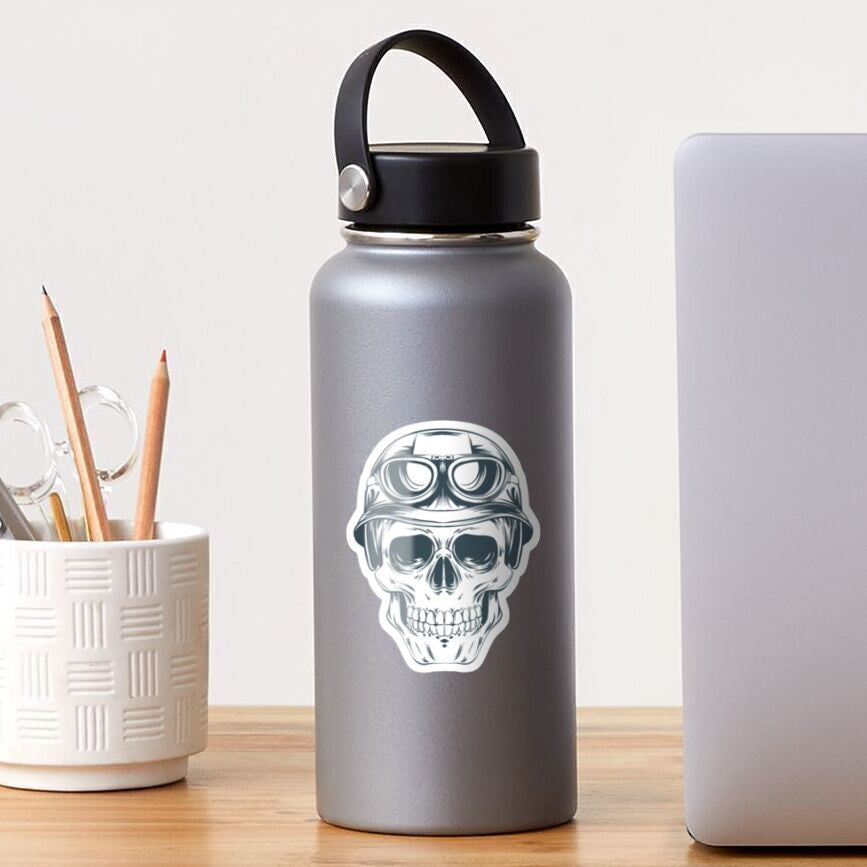 Rider Skull, (102), mini Stickers, | Cute, Funny decal For Laptop, Phone, Case, Decoration, personalizing journals, water bottles